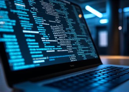 Dense CSV data spreadsheet being processed by an AI engine